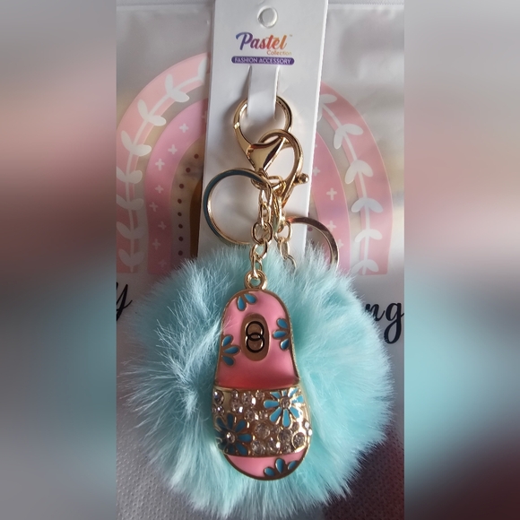 Handmade | Accessories | Pastel Blue And Pink Sandal Key Holder ...